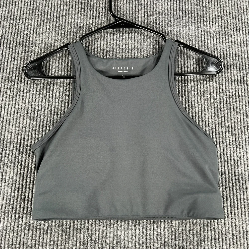 Allfenix Bra Womens Size Large Gray Sports Workout‎ Training Active Gym Run Lift